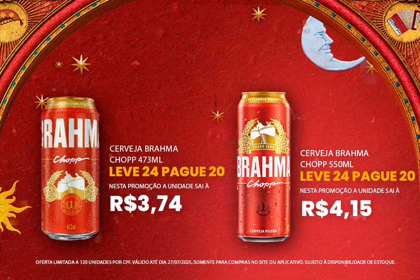 Cerveja Brahma Chopp 473ml  - Leve 24 Pague 20 ate 27/07